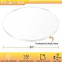 ADTDA 1 Pieces 1/4" Clear Circle Acrylic Sheet,24 Inch Diameter Plexiglass Sheets Round for Cake Discs,Plexiglass Table Top, Backdrops and DIY Display Projects Craft