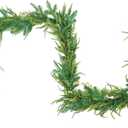 9ft Artificial Eriksson Cypress Garlands, Artificial Christmas Garlands Faux Green Cedar Fake Pine Needles Garland for Table, Stairs, Mantle, Holiday Decor(Eriksson Cypress,9 FT)