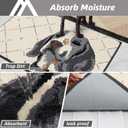 COSY HOMEER Dog Door Mat 24"x36" Dirt Trapper Entryway Rugs Absorbent Funny Welcome Mat Washable Non Slip Entry Rugs,Grey