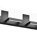 Souart LED Modern Matte Black Bathroom Vanity Lights Over Mirror 6 Lights Up and Down Black Bathroom Vanity Light Fixtures
