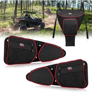 KEMIMOTO UTV Storage Bags Door Bag & Center Storage Compatible with Polaris RZR XP 1000 Turbo S1000 Turbo S 900 2014-2023, Water Resistant Zippers UTV Cab 3-Piece Set with Multiple Pockets