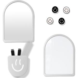 KEYDUACU 10 pcs - Locker Accessories, Locker Decorations Including Mirrors, whiteboards, Magnets and organizing Supplies. Ideal for Back-to-School Essentials and The Office (10 Pcs-Light Gray)
