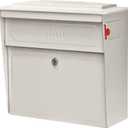 Mail Boss 7173 Townhouse Locking Security Wall Mount Mailbox, Cream White