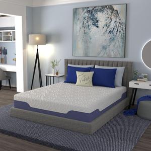 Vibe Supreme Cooling Hybrid Mattress, Innerspring and Gel Memory Foam Mattress, Fiberglass Free, 10-Inch Bed in a Box, California King