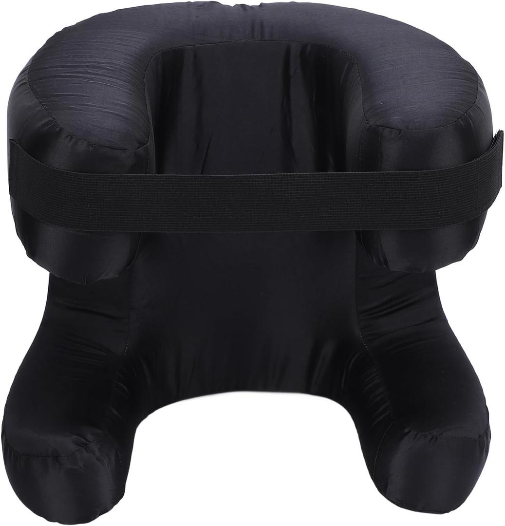 Comfortable Face Pillow, Silk Fabric Memory Foam, Soft Cushioning Ergonomic Beauty Pillow Side Sleeper (Black)
