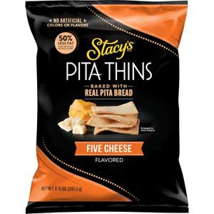 Stacys Pita Thins, Five Cheese, No Artificial Colors or Flavors, 6.75oz Bag (EXP 10/21/25)