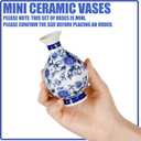 Dandat 8 Pcs Mini Chinoiserie Bud Vases Ceramic Blue and White Floral Chinese Porcelain Vase Set for Shelf Table Centerpieces Home Decor(Vintage)