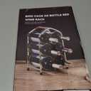 Small Wine Racks Countertop. Stylish Wine Holder Countertop with Modern Arched 6-Bottle Metal Wine Rack Design.Wood Handle.Effortless Assembly, Perfect for Cabinet,Bar &Kitchen (Black)