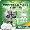 2 x New Upgrade Coffee Machine Cleaner Descaler Tablets (24 Count) - Removes Limescale,Deep Cleans Universal Cleaning Tablets for All - Keurig, Nespresso, Ninja, Delonghi, Breville, Espresso Machines