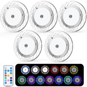BlueFire Upgrade 600LM RV Lights Interior, RV Ceiling Dome, 3 Color Temperatures,8 Multi-Color Side Light, Fixture with Dimmer Switch for Cabinet Camper Van Truck Boat (Multicolor-5 Pack)