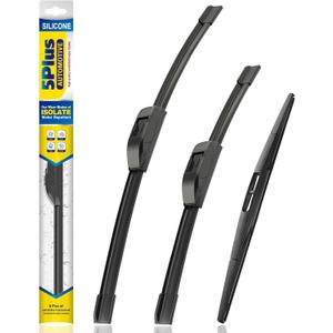 5 PLUS Silicone Windshield Wipers Replacement for 2007-2018 ACURA RDX,2018-2023 NISSAN Leaf,2007-2011 Honda CRV Wiper Blades(Set of 3),Automotive Replacement Windshield Wiper Blades-26"/16"/14"