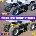 4" Yamaha G2 G9 Golf Cart Lift Kit, 4 Inch Front and Rear Suspension Lift Block Kits for 1985-1994 Yamaha G2/G9 Gas & Electric Golf Carts, Heavy Duty Steel Raise Kit Fits Up to 20" Off-Road Tires