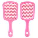 Detangling Brush for All Wet or Dry Hair Types, Pain-Free Brushing Durable, DuoFlex Anti-Static Bristles, Lightweight Handle, Vented Wave UltraFlex Hair Brush(Pink)