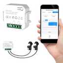 Smart Home Energy Monitor 2×80A, Dual-Channel Real-Time Electricity Usage Monitoring for Household Power, WiFi Energy Meter with App Control, Compatible with Tuya/Smart Life
