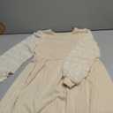 Girls Fall Long Sleeve Knit Dresses Casual Crewneck Swiss Dot A-line Dress, 14-15 Years