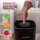 Honeywell Allergen Plus Compact HEPA Small Room Air Purifiers for Home, Up to 530 Ft Coverage, 3-in-1 Filter, Pet Dander, Smoke & Odor Reducer Air Quality Sensor with Auto Mode, Black, HPA125B