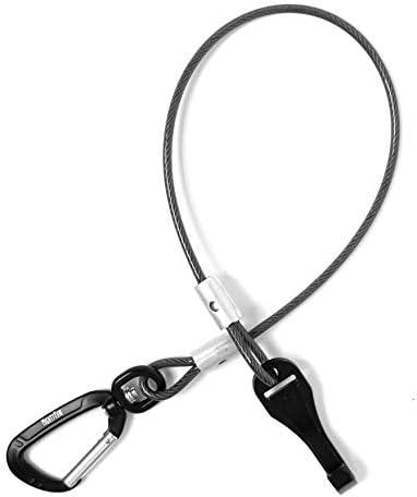 Mighty Paw Dog Seat Belt - Chew-Proof Metal Safety Restraint - Steel Braided Vehicle Tether - Rock Climbers Carabiner Included - Pet Car Leash Seat Belts - Dogs Car Safety Harness -Black, 60cm