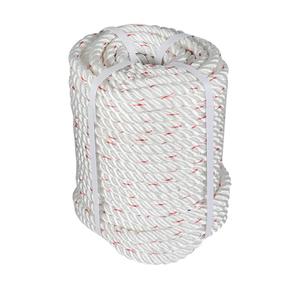 5/8 Inch x 150 Feet Double Braid Polyester Rope, Arborist Bull Rope Multipurpose Bull Rope on Your Farm, Boat, Ranch, Construction Site(White/Red)