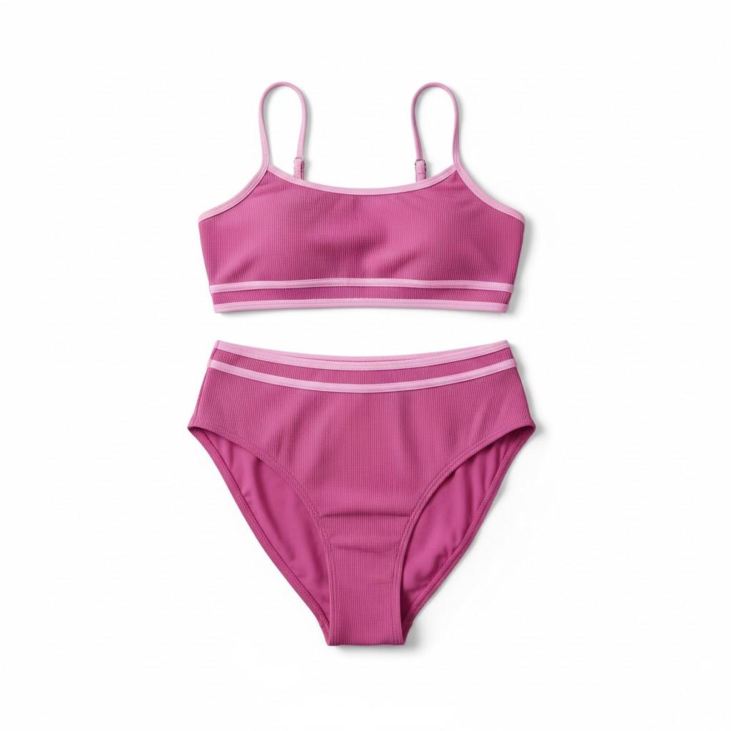 Aimage Women Swimsuit Pink Large