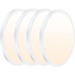 4Pack 12Inch 3200LM LED Ceiling Light,28W 3 Color Changeable (3000K/4000K/6000K),120V Slim Surface Mount Ceiling Lights Fixture for Kitchen Bedroom Living Room