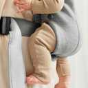 BabyBjrn Baby Carrier Mini, Light Gray, 3D Jersey | Infant Carrier (7-25 lbs), Ergonomic, Easy-to-Use