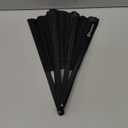 Glitter Large Rave Folding Clack Hand Fan with holster for men/women Handheld Fan for EDM,Festival,Club,Party,Dance (Blk) (33cm Closed | 63cm Open (13" Closed | 24.5" Open), Black)