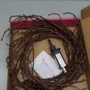 Hairui Lighted Brown Garland 6FT 120 LED Fairy Lights Plug in, Twig Vine with Lights for Christmas Fireplace Mantle Table Decoration Indoor Outdoor