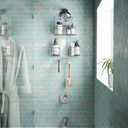 Zenna Home Shower Caddy Hanging Bathroom Organizer, Steel Shower Shelves with 4 Sliding Baskets and Built in Hooks, Accomodates Hose for Handheld Shower Head Storage System, Chrome