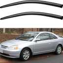 Window Visors Rain Guards Shield for 2001-2005 Honda Civic Coupe, Out-Channel Window Vent Wind Deflectors Visors Shades for 01-05 Civic
