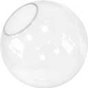 KoKo&Yukina 8 Inch Clear Glass Globes Shade Replacement Glass Shades - 3.35" Fitter Opening - Lighting Fixture Replacement, 1 Pack
