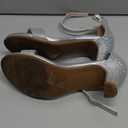 Girls Heel Sandals Girl Dress Shoes Open Toe Ankle Strap High Heels Pump Sandals Wedding Party for Little Big Kid, Size 13 (Glitter Silver)