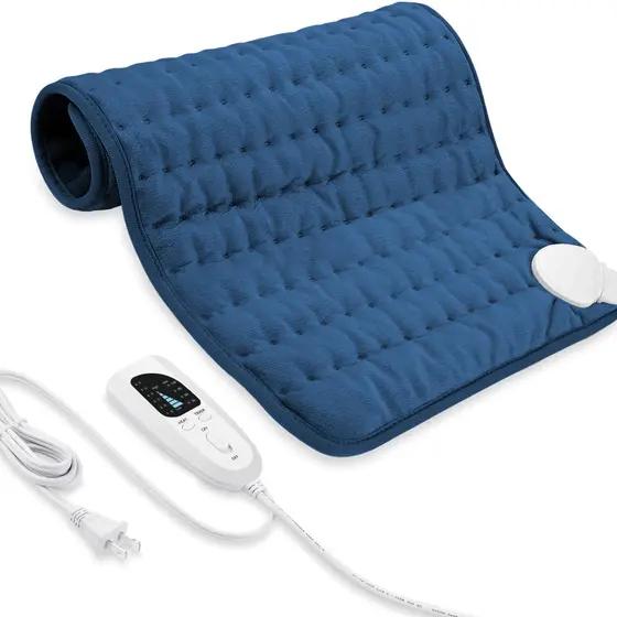 Electric Heating Pad for Back Pain Relief, Heating Pads for Cramps, Auto Shut Off, Machine Washable, Heating pad for Neck and Shoulder, Knee, Arms, Legs, etc. (Dark Blue, 24‘’×12‘’)