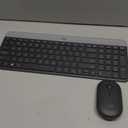 Logitech MK470 Slim Wireless Keyboard and Mouse Combo - Modern Compact Layout, Ultra Quiet, 2.4 GHz USB Receiver, Plug n' Play Connectivity, Compatible with Windows - Graphite