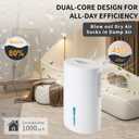Small Dehumidifier for Bedroom up to 1000 Sq.Ft with Drain Hose, 68 OZ, Auto Shut-Off, Mini Dehumidifier with 7 Color ambient Lights for Bathroom, Basement, Closet, Garage, RV