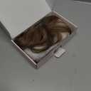 Hairro Clip In Bangs For Women Remy Short Hair Topper Hairpieces 3D Cover Fake Highlight Thin Wispy Bangs Hair Clip 11 Inches 14g #4P27 Medium Brown Mix Dark Blonde