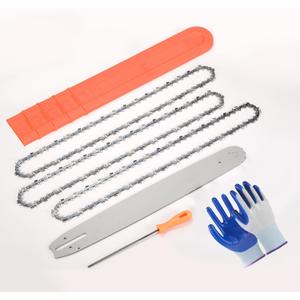 20 Inch Chainsaw Bar and Chain Combo for Husqvarna, Replacement for Saw Chains, 3/8" Pitch, 050" Gauge, 72 Drive Links Fits Husqvarna 455, 460 Rancher 570, Poulan PP5020AV(3Chains+1Bar+1Glove+1File)