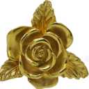 Brass Vintage Brass Rose Shaped Cabinet Knobs - Set of 2, 46mm Diameter -Gold Drawer Knobs for Kitchen Cabinet Dresser (Gold-Rose)