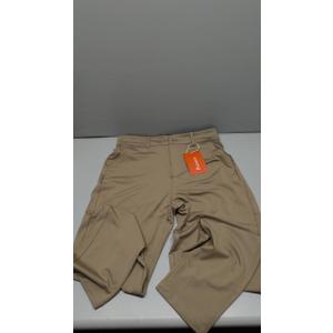 Bamans Dress Pants Women Work Business Pants Tummy Control Office Straight Leg Trousers High Waisted Ladies Slacks, Petite 29" Inseam, Size M, Dark Khaki