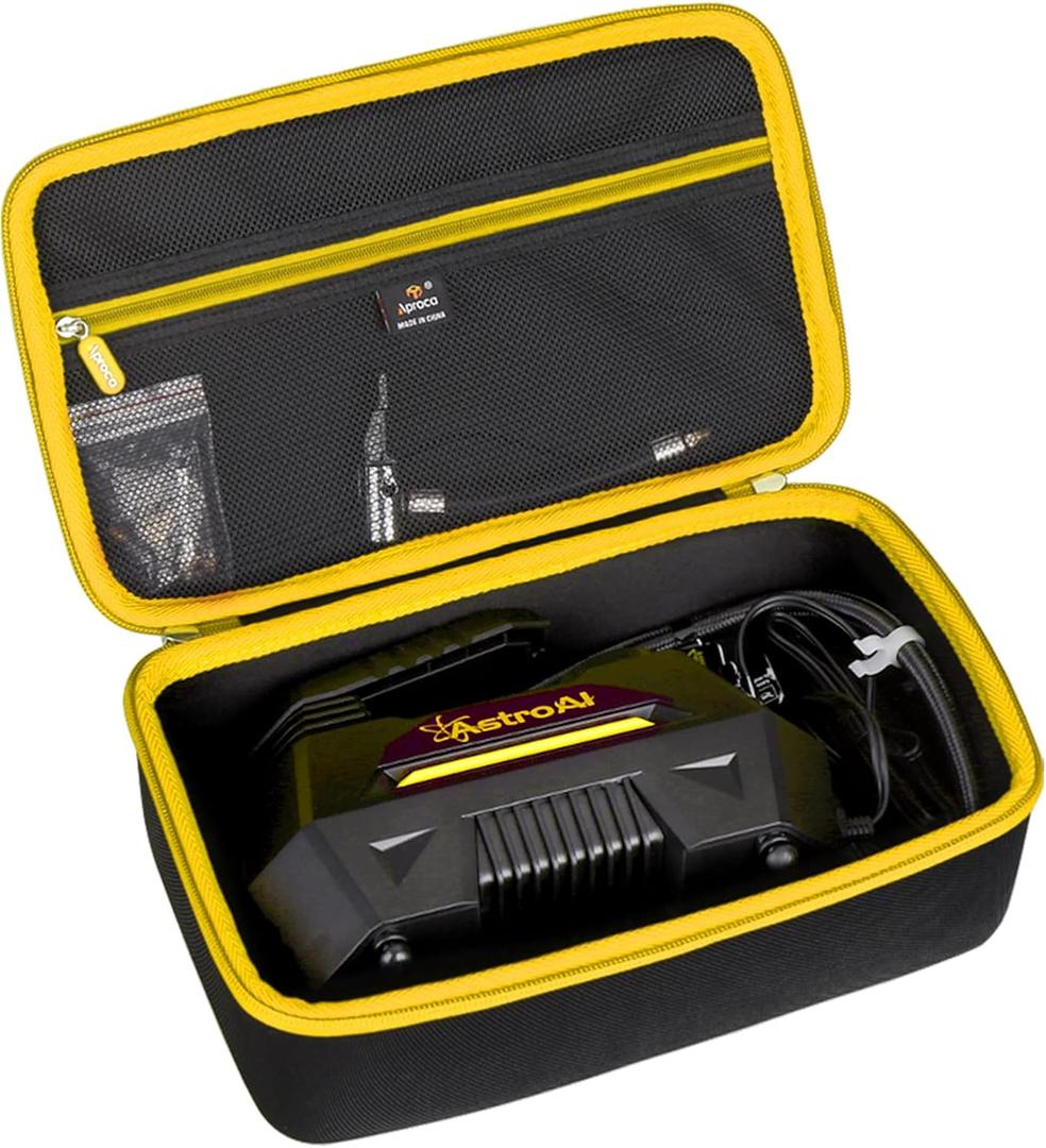 Aproca Hard Storage Travel Case Fit for AstroAI Air Compressor Tire Inflator Portable Air Pump Yellow Zipper