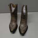 Cowboy Boots For Women Wide Calf Low Heel Western Pull On Boots Cowgirl Style Embroidered Short Ankle Booties, 6