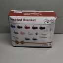 Homemate Electric Heated Blanket Full Size - 72"x84" Heating Blanket Full Size 1/2/4/6/8 Hours Auto-Off 10 Heat Level Over-Heat Protection Flannel Sherpa ETL Certification, Light Grey