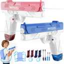 2 x GPPNKC Electric Water Guns for Kids and Adults - Automatic Power Water Pistol with 1000ml Large & 25-33FT Long Range Squirt Guns for Pool Beach Party Outdoor Summer Toys Gift for Boys Girls (2 Pack)