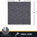 PURRUGS Dirt Trapping Door Mat 36" x 36", Non-Slip Machine Washable Entry Rug, Dog Doormat, Indoor Front Door Mat, Super Absorbent Entryway Rug for Muddy Shoes & Paws, Grey