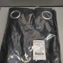 NICETOWN Pitch Black Solid Thermal Insulated Grommet Blackout Curtains/Drapes for Bedroom Window (2 Panels, 42 inches Wide by 63 inches Long, Black)