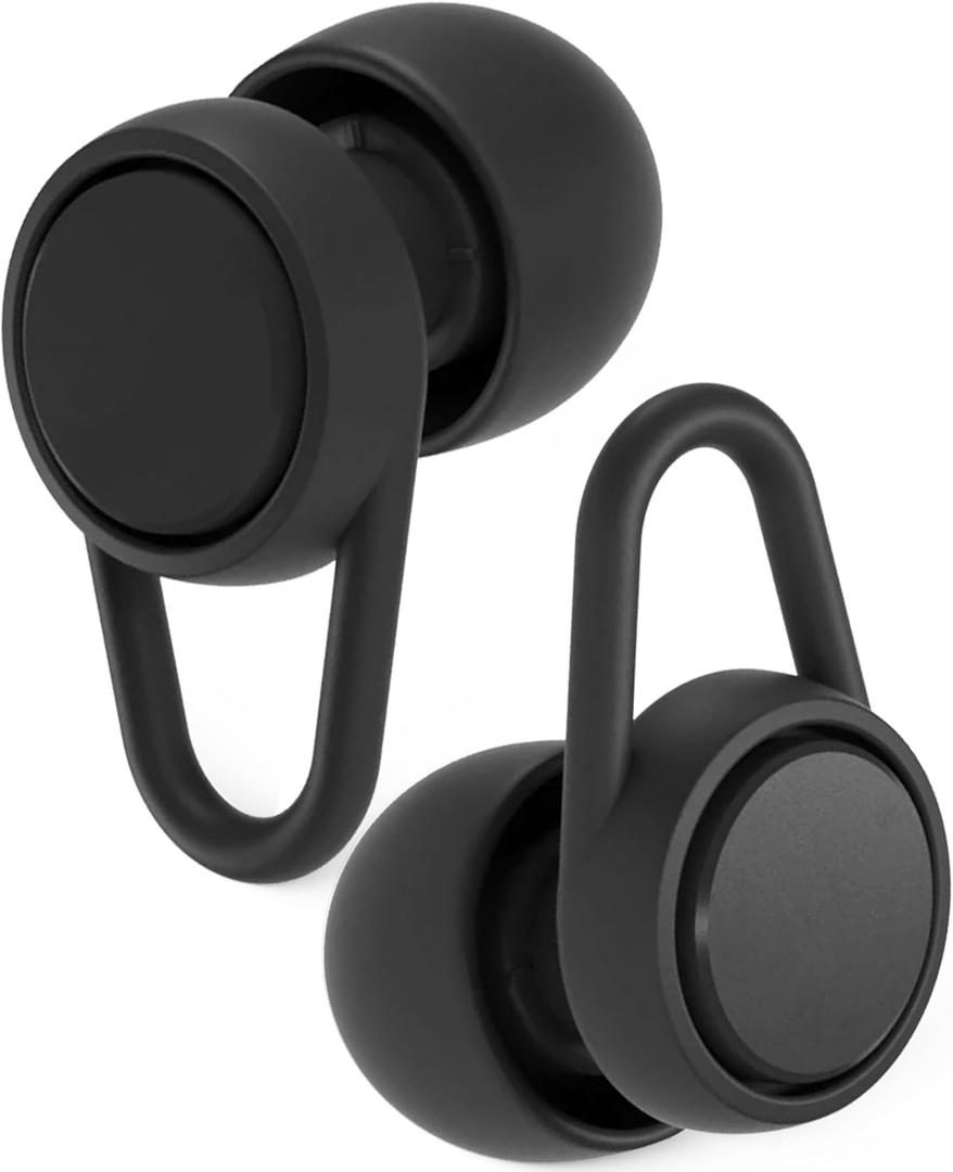 Hears Plus High-Fidelity Ear Plugs  Enhanced Noise Reduction for Loud Events, Focus, Travel & Noise Sensitivity  Certified 25dB SNR Hearing Protection  Reusable, Hypoallergenic Tips + Carry Case (Jet Black)