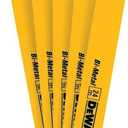 DEWALT Reciprocating Saw Blades, Straight Back, Bi-Metal, 6-Inch 24 TPI, 5-Pack (DW4813)