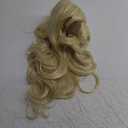 Beehive Wig Blonde Women 60s Vintage Long Curly Bouffant Updo Victorian Fembot Wig 50s 70s Costume Married Housewife Heat Resistant Synthetic Hair Wigs for Halloween Party + Cap