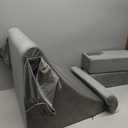 ENITYA Reading Pillow for Sitting in Bed Adult, 19" Back Support Pillow for Bed Sitting up, Backrest Cushion for Reclining,Gaming,Resting,Watching TV in Couch or Floor, Wedge with Arms, Medium(Grey)