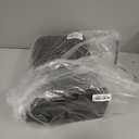 mDesign Small 2.6 Gallon/10 Liter Stainless Steel Metal Step Trash Can Garbage Bin for Bathroom, Bedroom, Home Office, DShape Trashcan with Foot Pedal/Lid, Removable Liner Bucket with Handles, Black