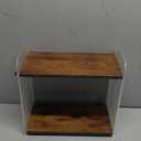 Bathroom Countertop Organizer, 2-Tier Vanity Organizer and Storage for Cosmetic Skincare Perfume, Wood Acrylic Storage Shelf for Bathroom Kitchen Corner, Rustic Brown